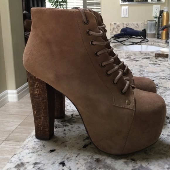 Jeffrey Campbell Taupe Suede Litas - Picture 3 of 8